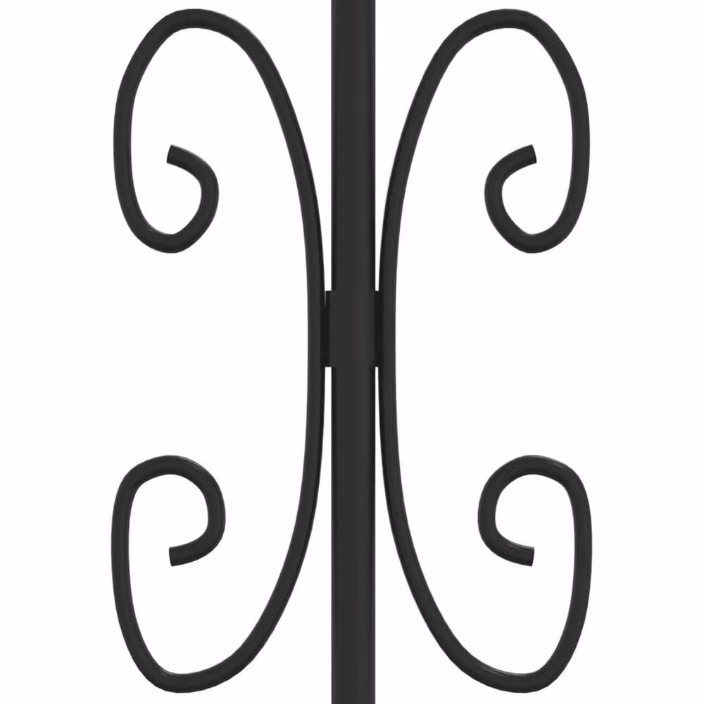 Berkfield Home Single Spear Top Fence Gate, Black Powder-coated Steel, W: 406 cm, H: 223 cm – 3