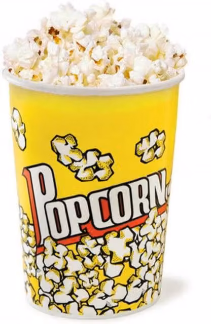 KuKoo 25 Pack of 32oz Popcorn Cartons and Boxes in Silver and Yellow