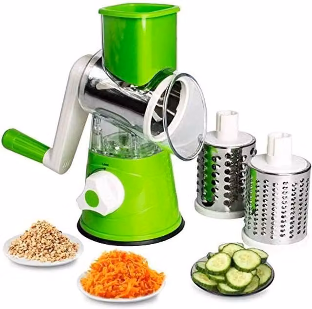 PAWNORA 3 in 1 Rotary Cheese Grater, Green