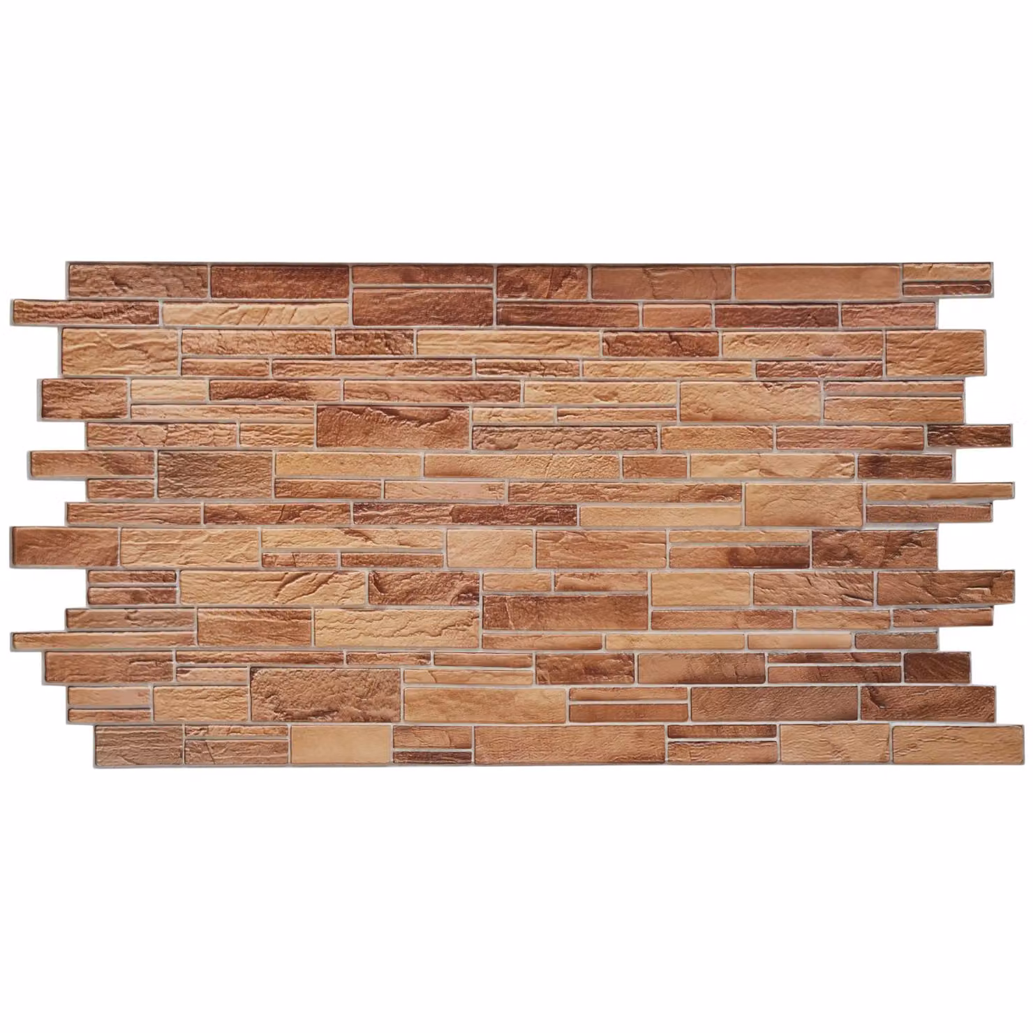 Novecrafto 3D Stone Effect PVC Wall Cladding Panels, Beige, 6 Sheets, W: 96 cm, H: 48 cm – 2