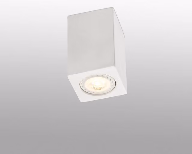 Netlighting Sven Square Surface Mounted Downlight, Plaster White, GU10