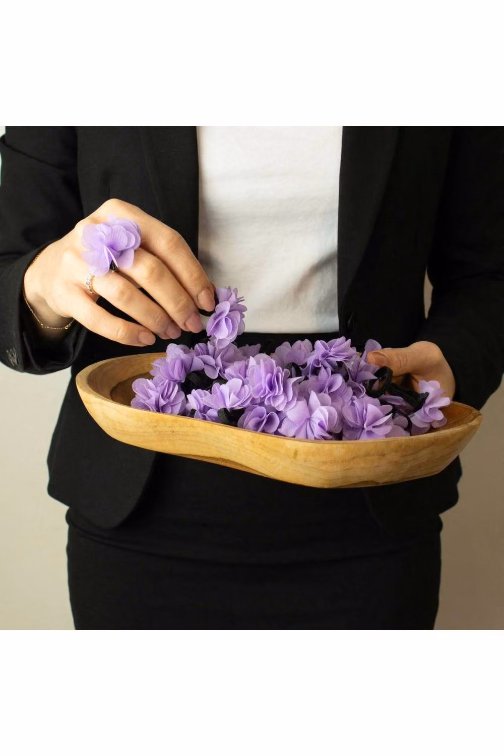 KDMD Lavender Chiffon Diffuser Rings 15 Pack, Purple, Floral Scent Wearable – 2
