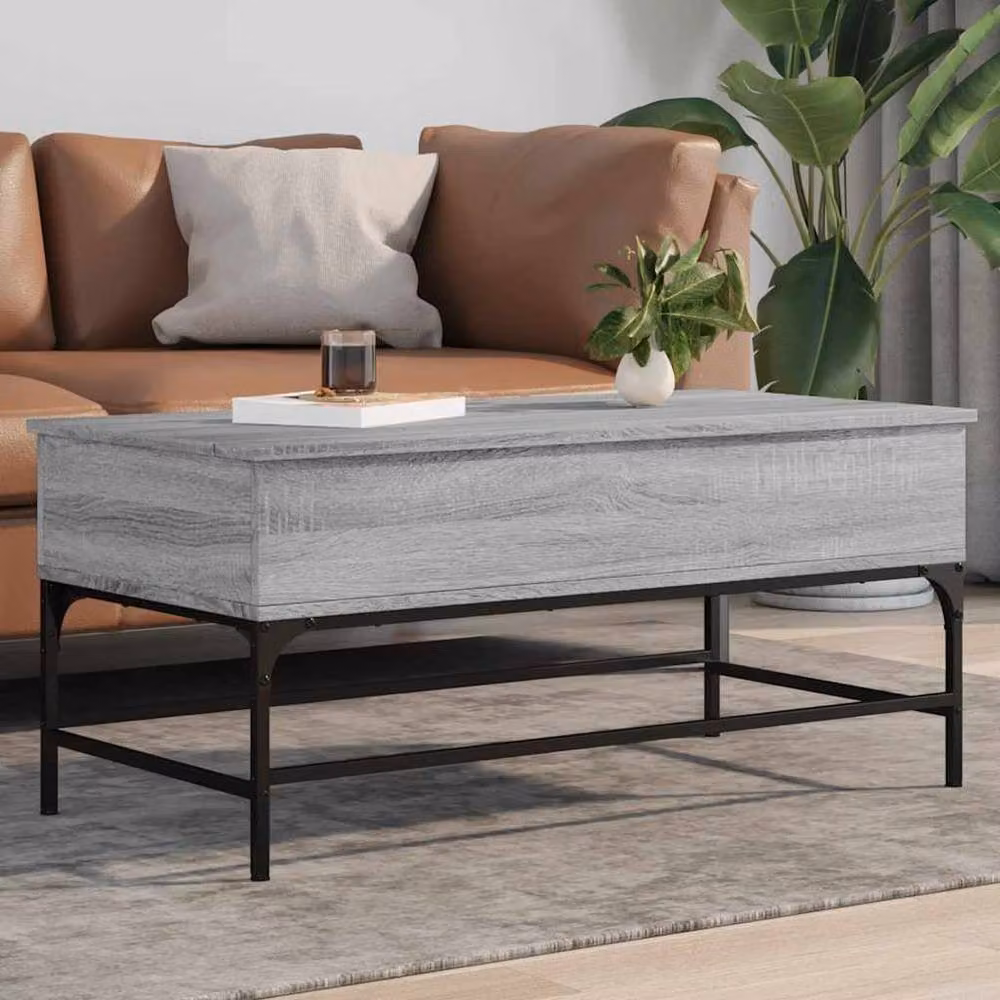 Berkfield Home Grey Sonoma Coffee Table with Lift Mechanism, W/D/H: 100 x 50 x 45 cm – 2