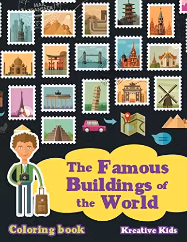 Kreative Kids The Famous Buildings of the World Colouring Book for Children, Multicolour