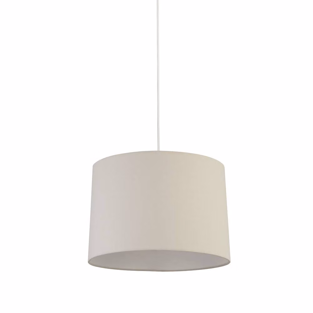 Lighting Collection Ivory Tapered Linen Ceiling Shade in Beige, Diameter: 40 cm – 2