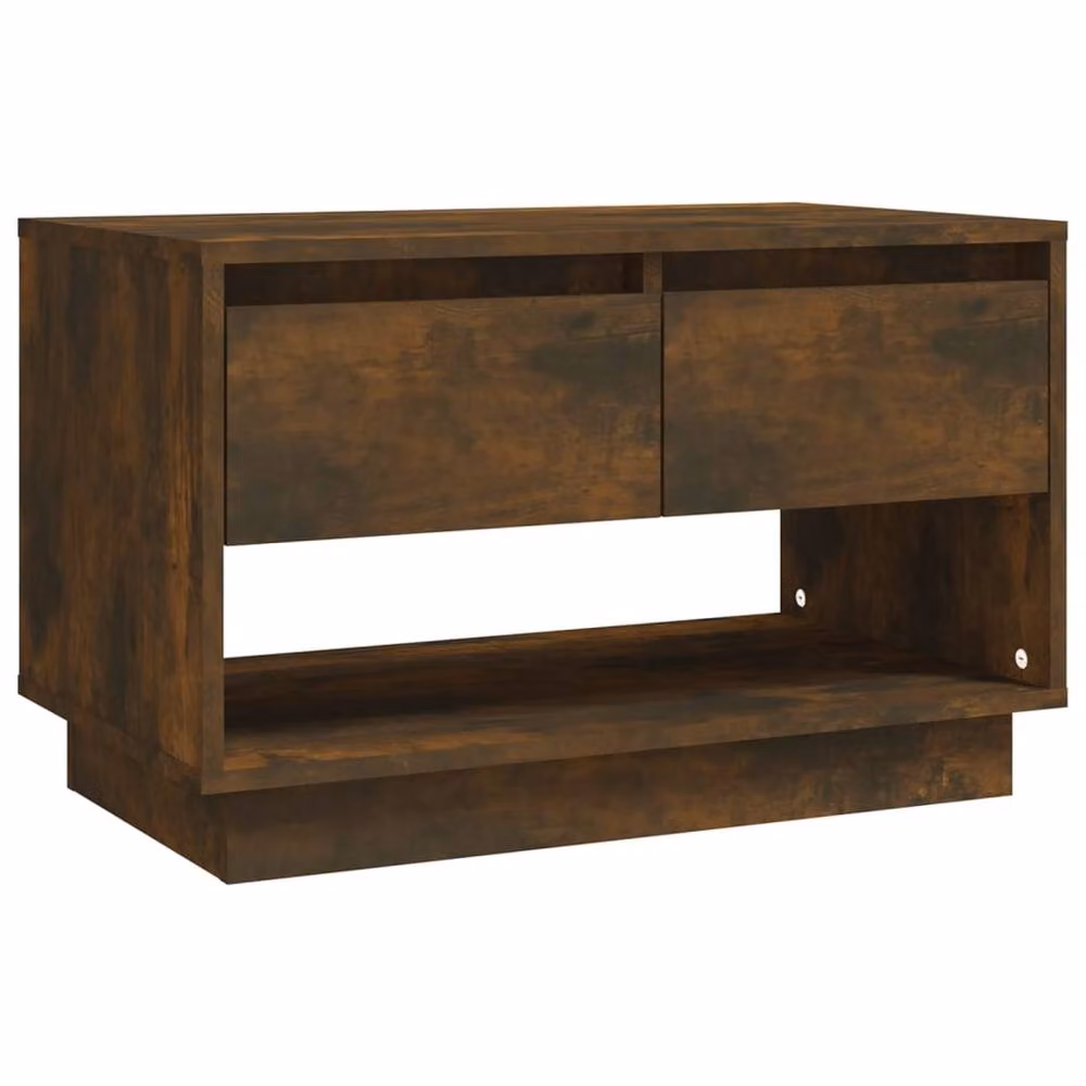 Berkfield Home Smoked Oak TV Cabinet in Brown, W/D/H: 70 x 41 x 44 cm – 2