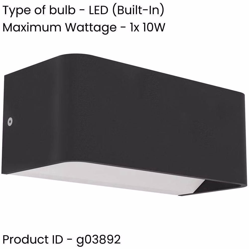 Loops Modern Black LED Wall Light with Included Bulb – 2