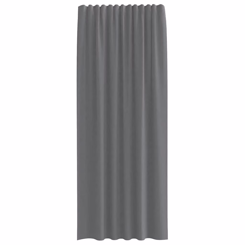 Berkfield Home Dark Grey Transparent Voile Fabric Curtains with Rod Pockets, 2 Pack – 3