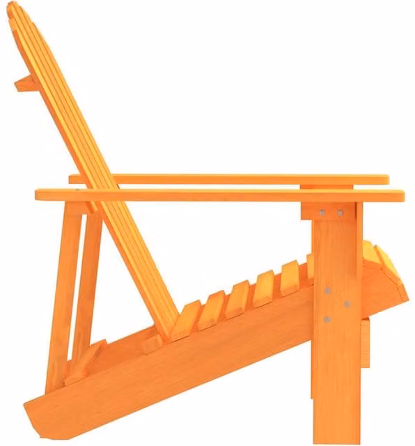 Berkfield Home Orange Adirondack Garden Chair in Solid Fir Wood, H 89.5 x W 76.7 x D 69.5 cm