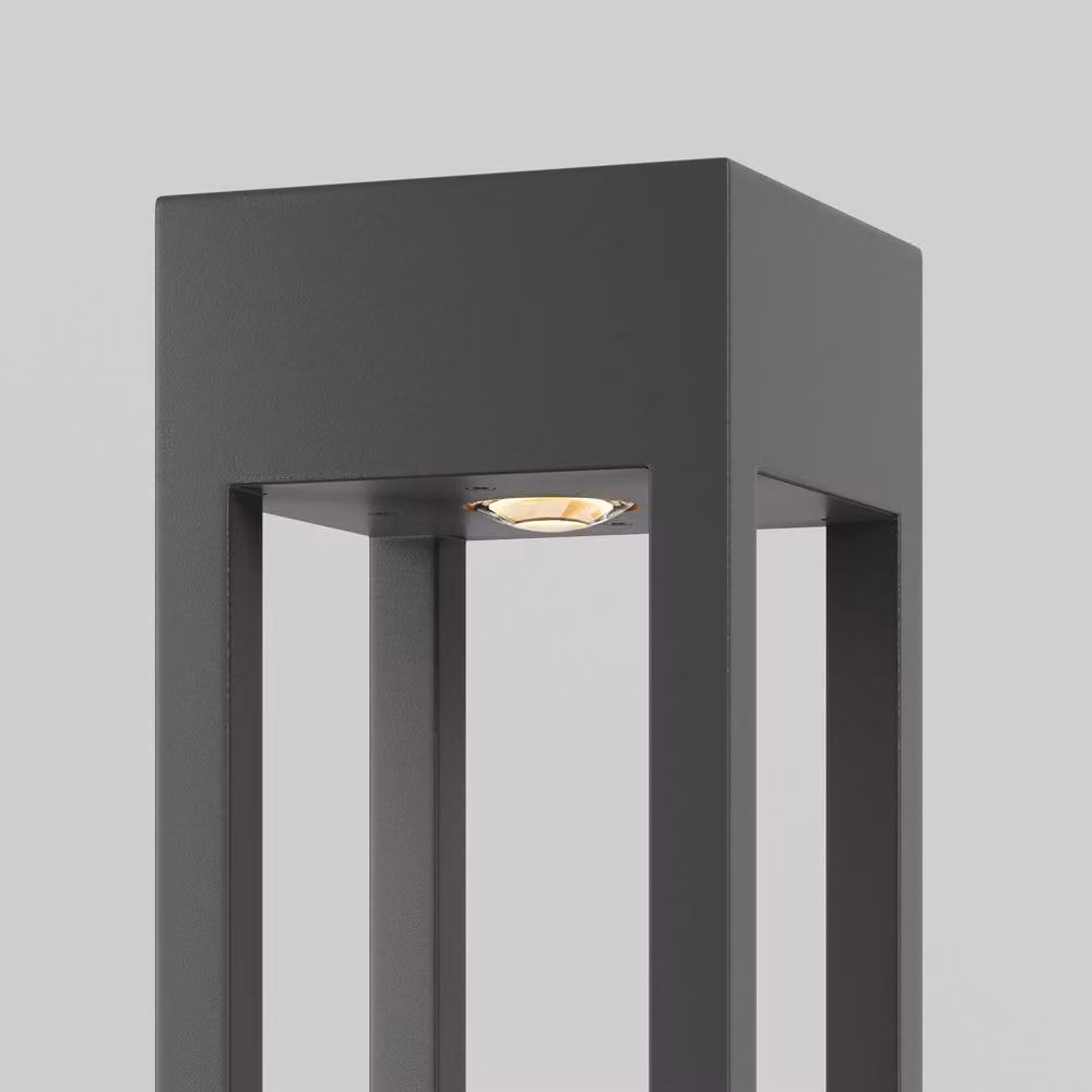 Netlighting Elbe Outdoor LED Bollard in Grey with 650lm Warm White 3000K Light and IP65 Rating – 2