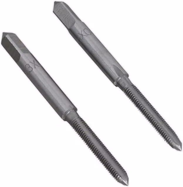 Loops 2 Pack M3 x 0.5mm Taper and Plug Tap Set in Silver Steel