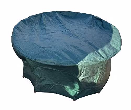 Charles Taylor Deluxe Fitted Six Seater Round Table Set Cover in Green – 3