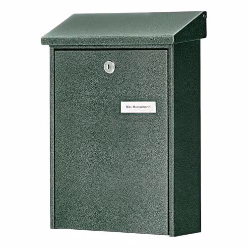 Burg-Wächter Daily 5861 GR Steel Wall Mounted Mailbox, Green, W/D/H: 30.5 x 22.5 x 75 cm – 1