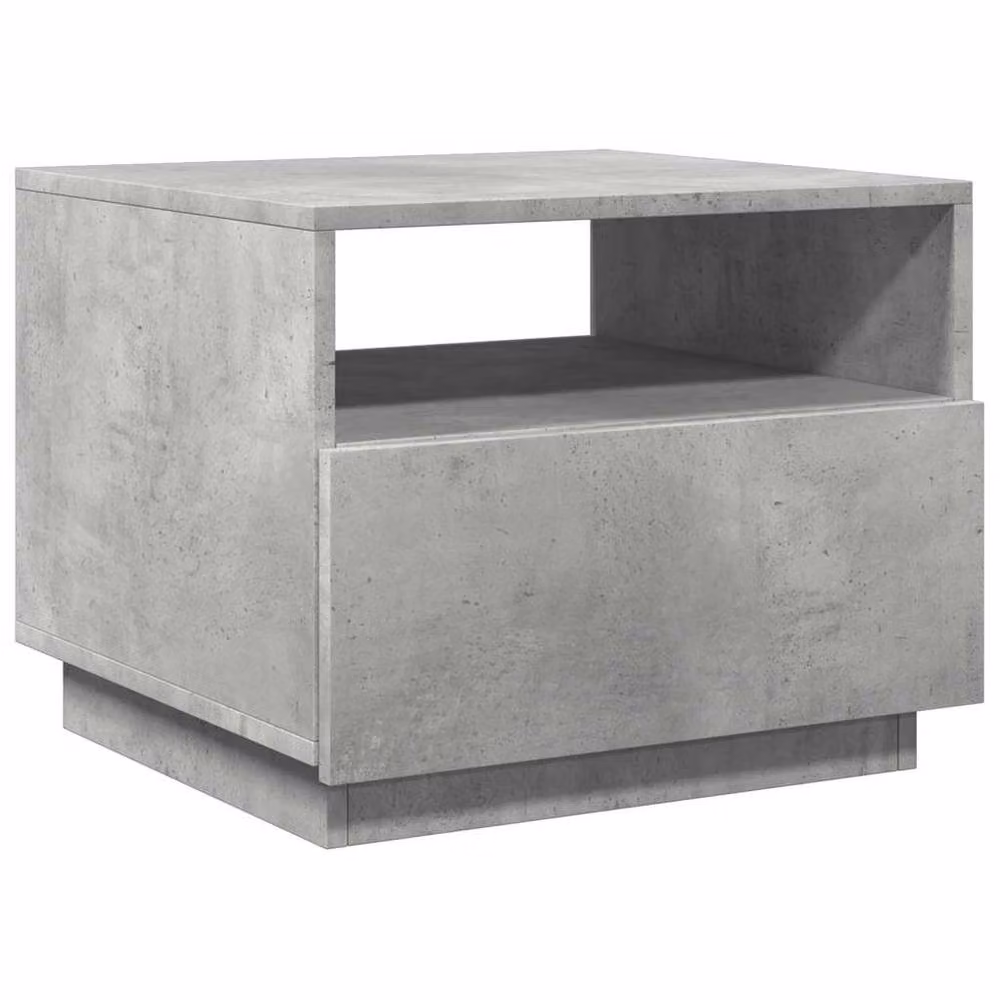 Berkfield Home Modern Coffee Table with LED Lights in Concrete Grey, W/D/H: 50 x 49 x 40 cm – 3