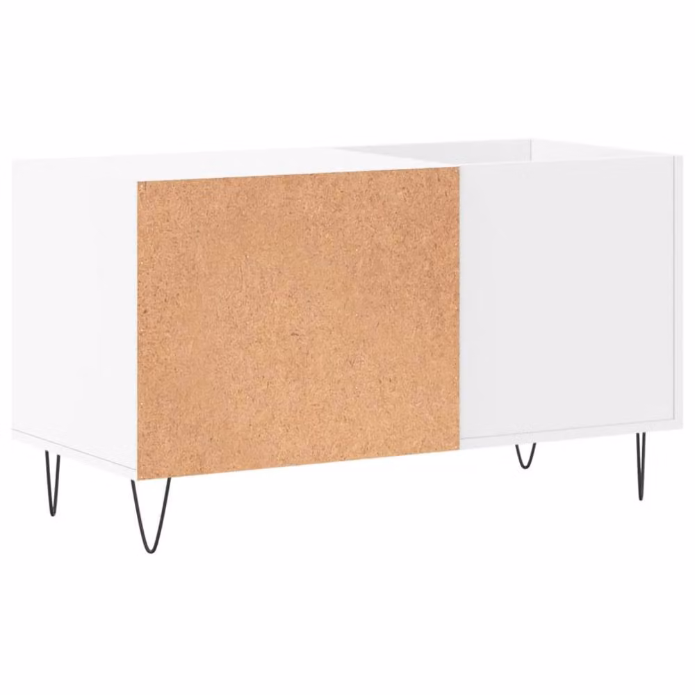 Berkfield Home Record Cabinet in White, W: 85 cm, D: 38 cm, H: 48 cm – 2