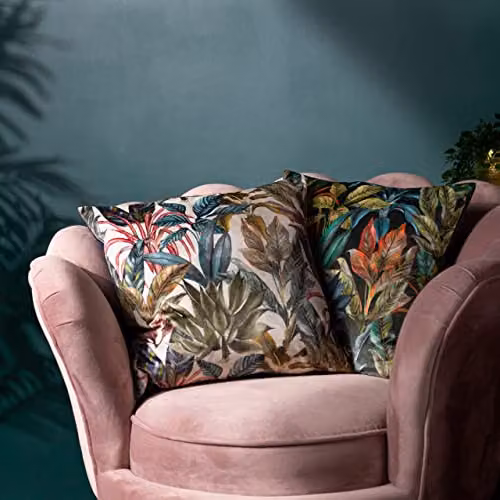 Riva Home Wylder Tropics Mogori Vendure Square Floral Polyester Filled Cushion, Multicolour – 2