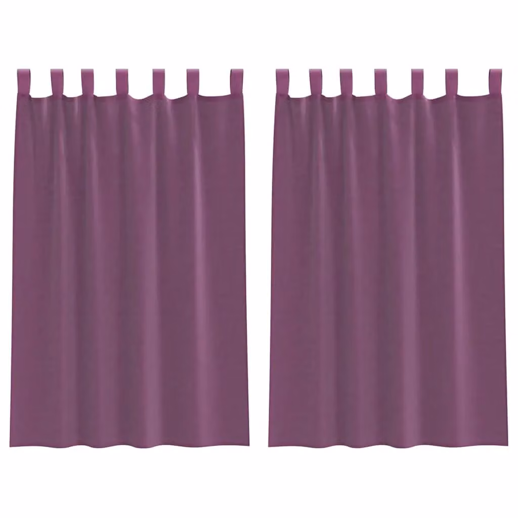 Berkfield Home Purple Voile Fabric Curtains with Rod Pockets, 2 Pack – 2