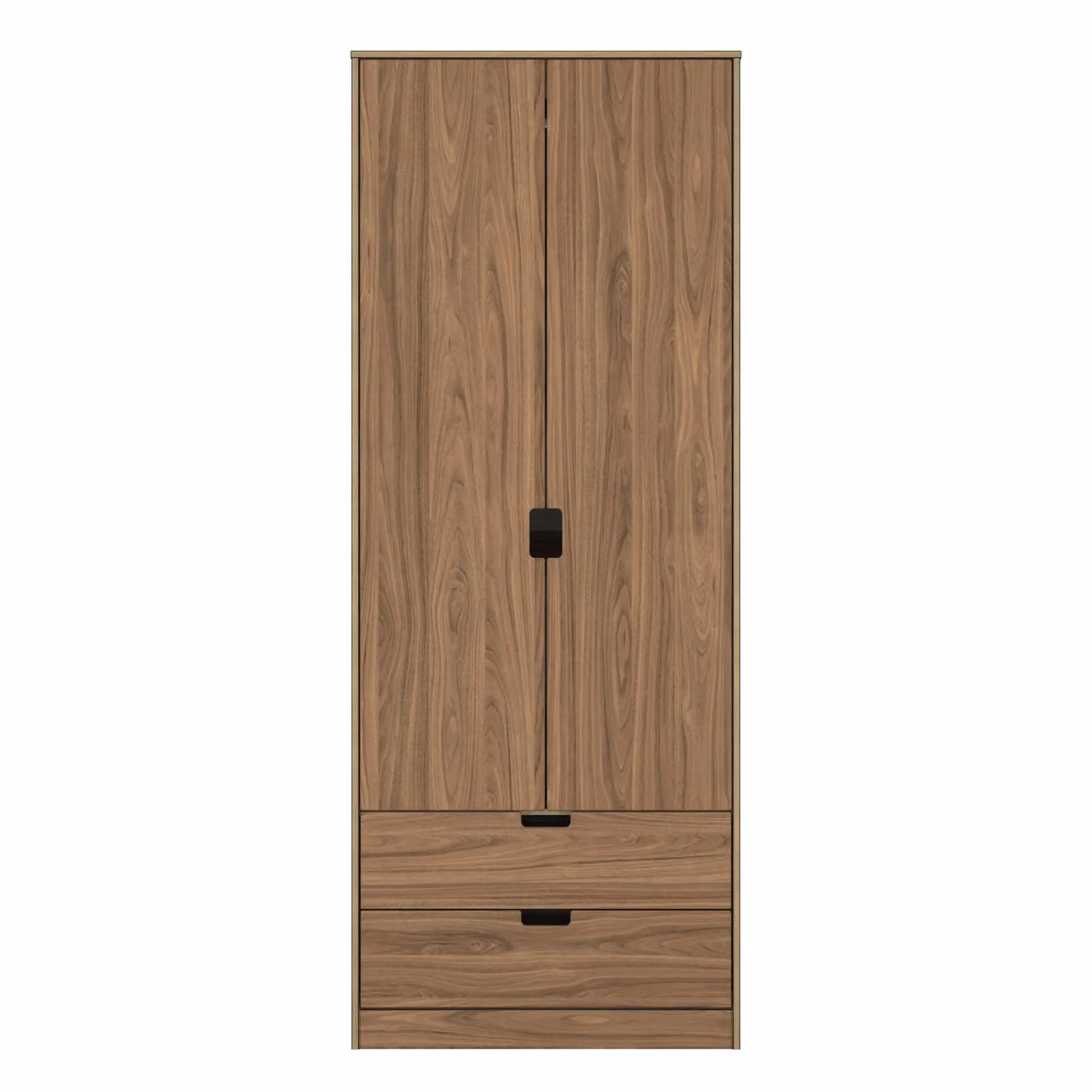 Ready Assembled 2 U Taiwan 2 Door 2 Drawer Wardrobe in Walnut – 2