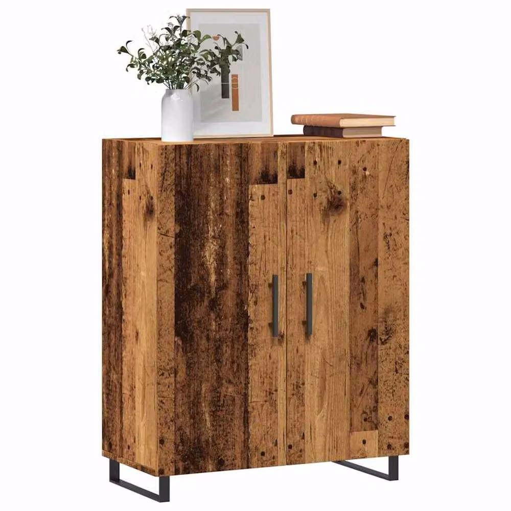 Berkfield Home Rustic Old Wood Sideboard in Brown, W/D/H: 69.5 x 34 x 90 cm – 2
