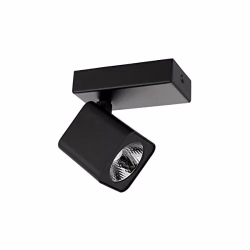 Netlighting Aveiro Modern Single LED Ceiling Spotlight, Black, 4000K