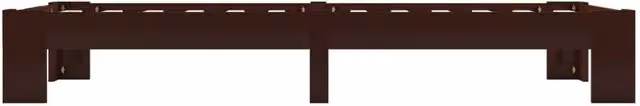 Berkfield Home Modern Bed Frame in Dark Brown Solid Pine Wood, W/D/H: 90 x 200 cm