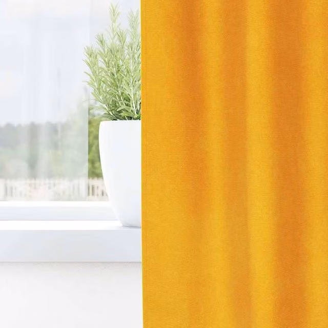 Berkfield Home Modern Blackout Curtains with Hanging Loops, 2 Pack, Mustard Yellow