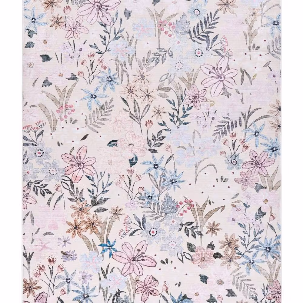 Wyld and Coco Multicolour Floral Boho Area Rug, W: 140 cm, L: 200 cm – 2
