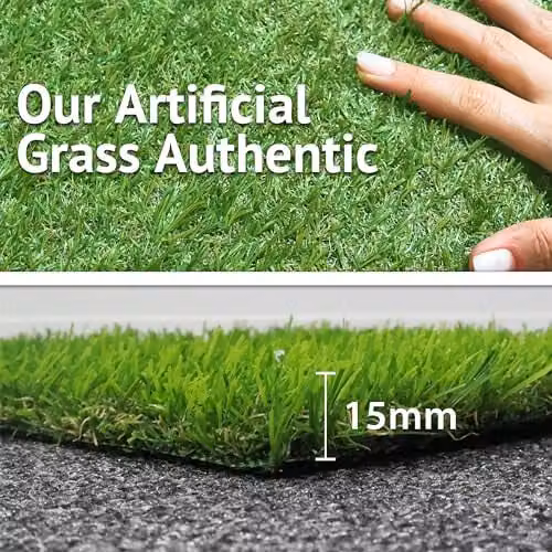 Walplus Green Artificial Grass Table Runner, W/D: 200 x 33 cm – 6