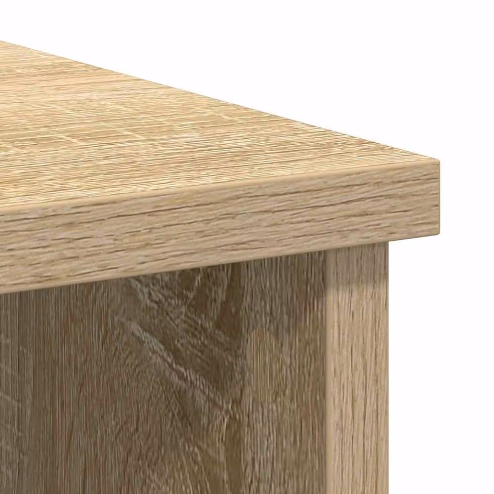 Berkfield Home Sonoma Oak Sideboard with Drawer in Brown, W/D/H: 101 x 35 x 76 cm – 4