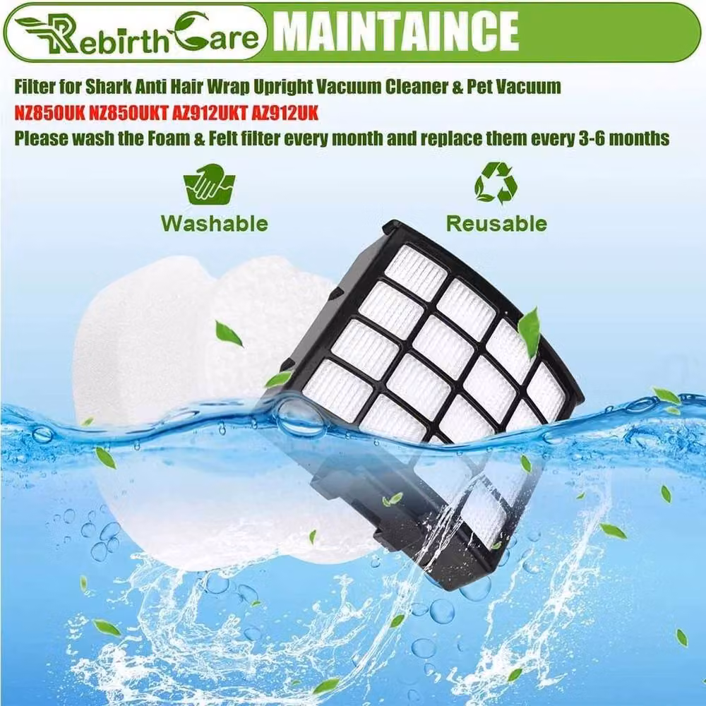 Shark FLAVORA 2 Replacement Filter Set with Hepa 4 Felt and Foam Filters, Black – 3