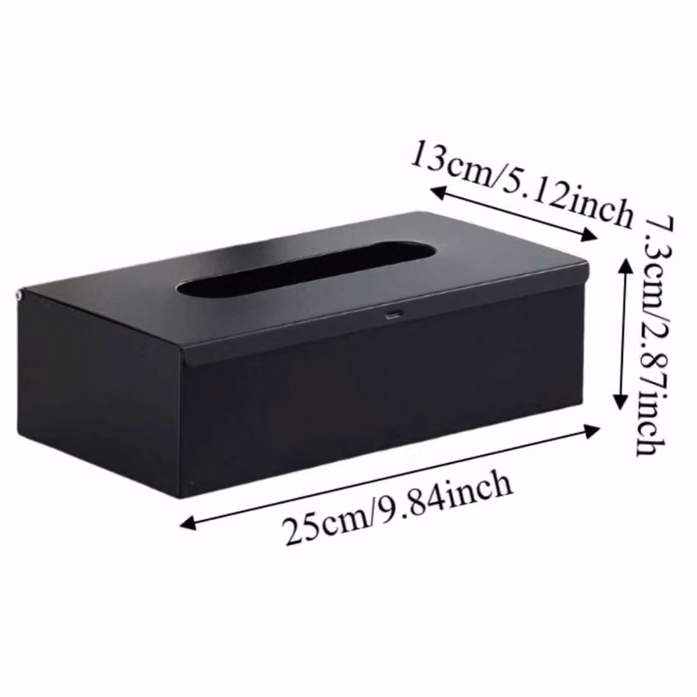 EONLION Black Metal Dual-purpose Wall or Desktop Tissue Box – 2