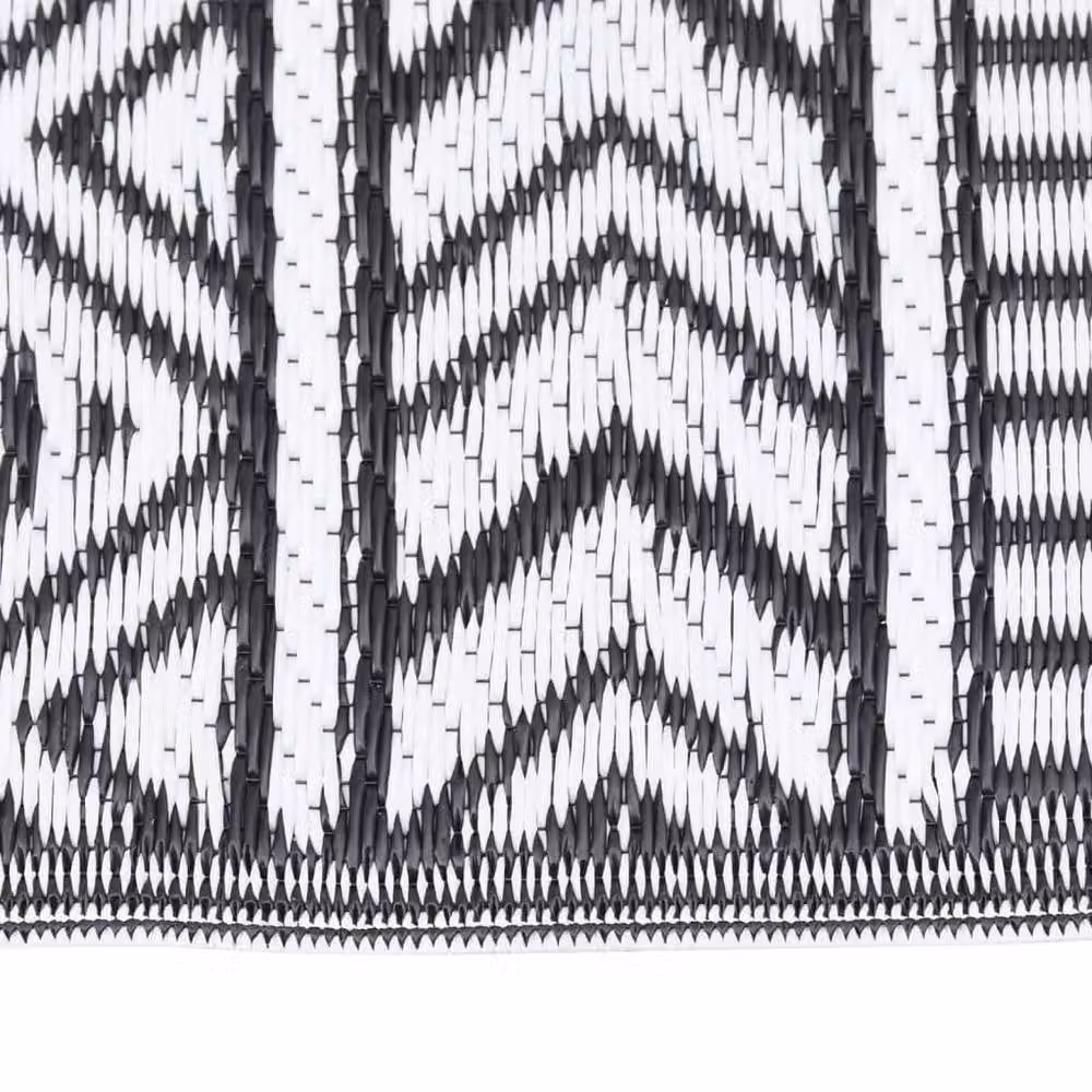 Berkfield Home Black Outdoor Polypropylene Rectangular Rug W: 190 cm, L: 290 cm – 3