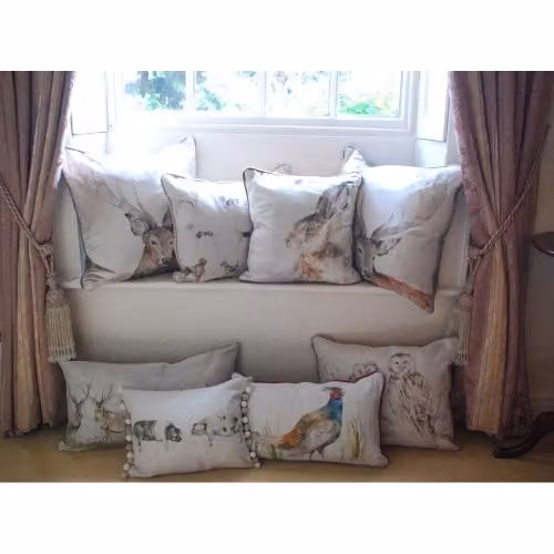 Voyage Maison Gregor Feather Filled Linen Cushion in Beige, W/D/H: 50 x 50 x 50 cm – 4