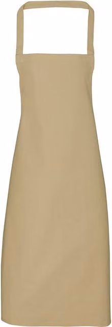 Premier Slim Cotton Workwear Apron without Pocket in Beige – 1