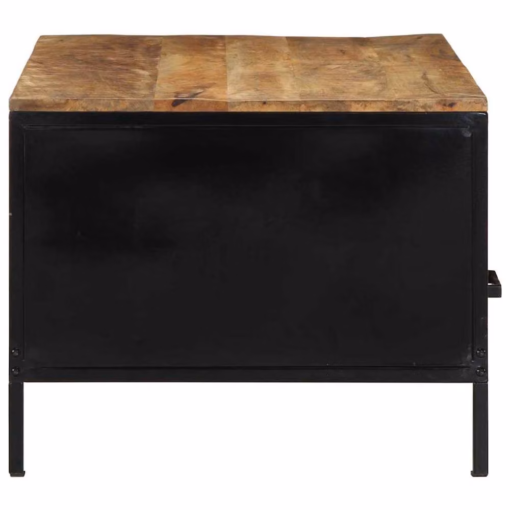 Berkfield Home Solid Wood Mango Coffee Table in Brown, W: 90 cm, D: 50 cm, H: 40 cm – 3
