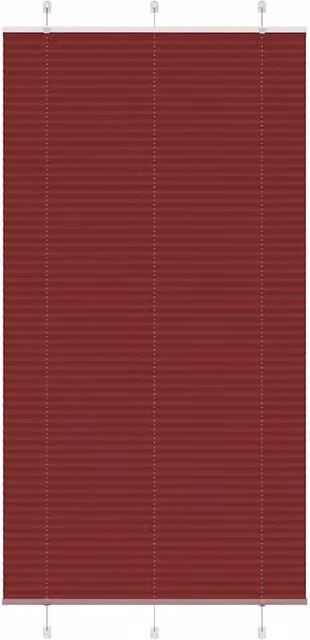 Berkfield Home Single Pleat Corded Blind in Bordeaux Red, W: 110 cm, H: 200 cm, Semi-Transparent Polyester