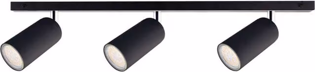 Netlighting Eye Modern Dimmable Ceiling Spotlight Bar in Black, 50cm, 3x GU10