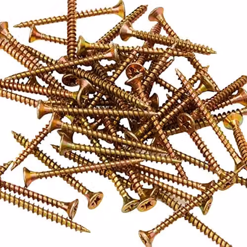 ForgeFix Multi-Purpose Single Thread Wood Screws, Pozidriv Self-Countersinking, Galvanised Zinc, W/D/H: 3.5 x 40 mm – 1