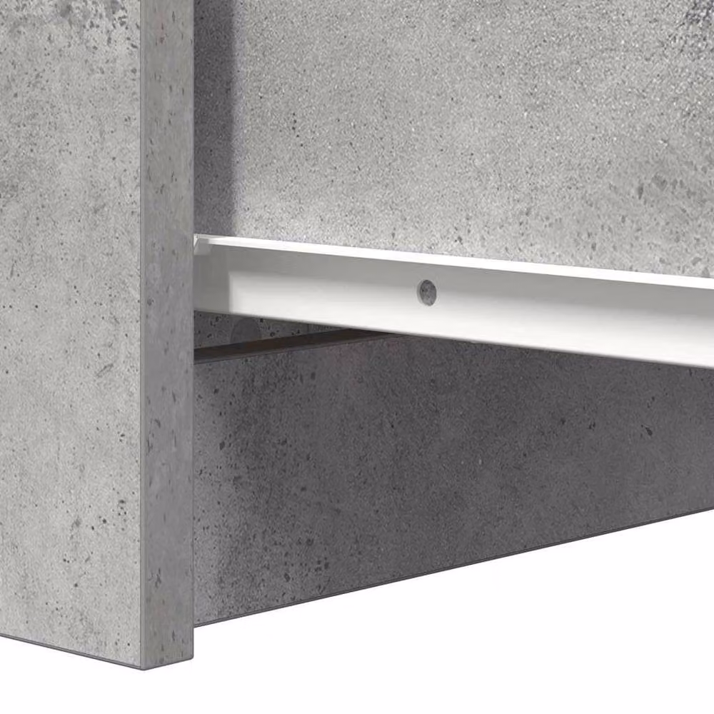 Berkfield Home Sideboard in Concrete Grey, W/D/H: 37.5 x 35 x 76 cm – 3