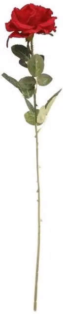 KDMD Arundel Open Rose Red Artificial Flowers, 4 Pack