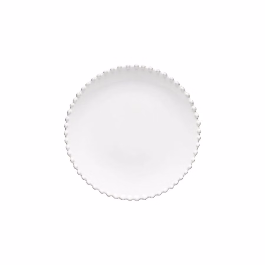 Costa Nova Pearl Green and White Stoneware Salad and Dessert Plate