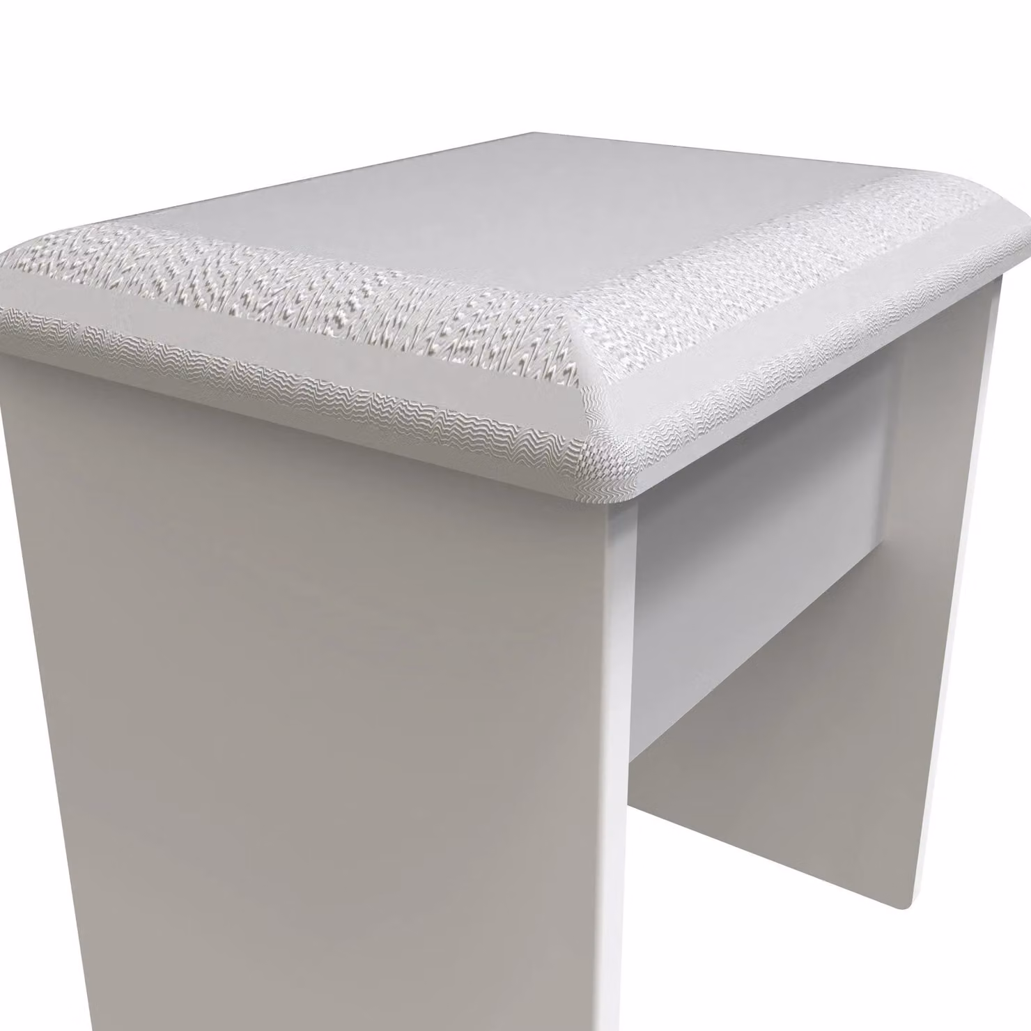 Ready Assembled 2 U Harrow Stool in White Synthetic Leather – 2