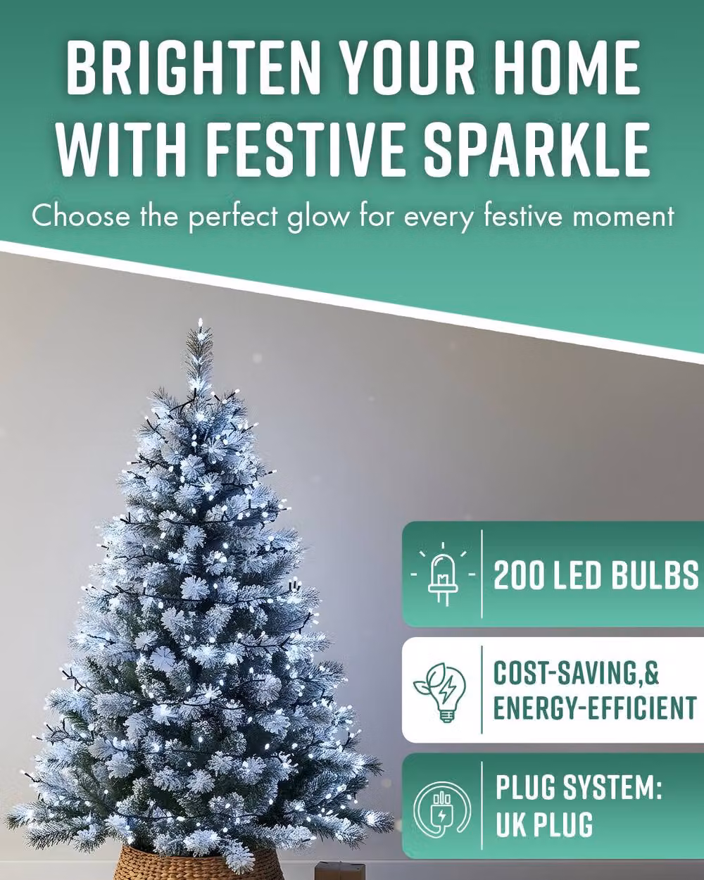 Globrite 200 LED Cool White Fairy String Lights with Remote Control and Timer for Indoor and Outdoor Decoration – 2