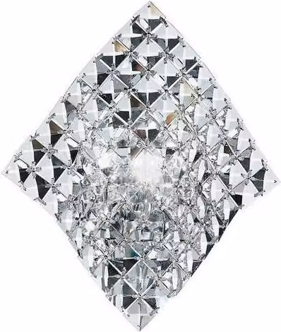 Netlighting RUMBA Modern Transparent Crystal Wall Light in Clear, W/H: 25 x 29 cm