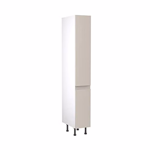 KITCHEN KIT Light Grey Gloss J-Pull Tall Larder Unit W/D/H: 3.0 x 30.0 x 212.0 cm