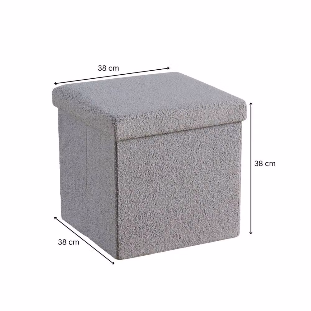 SPETLEK Grey Fabric Square Storage Box, W/D/H: 38 x 38 x 38 cm – 2