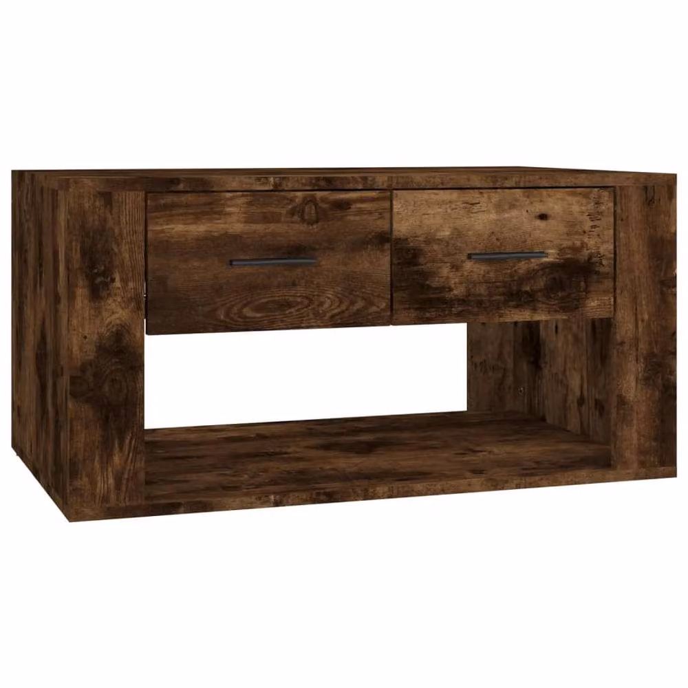 Berkfield Home Decorative Coffee Table in Smoked Oak Brown, W/D/H: 80 x 50 x 40 cm – 2