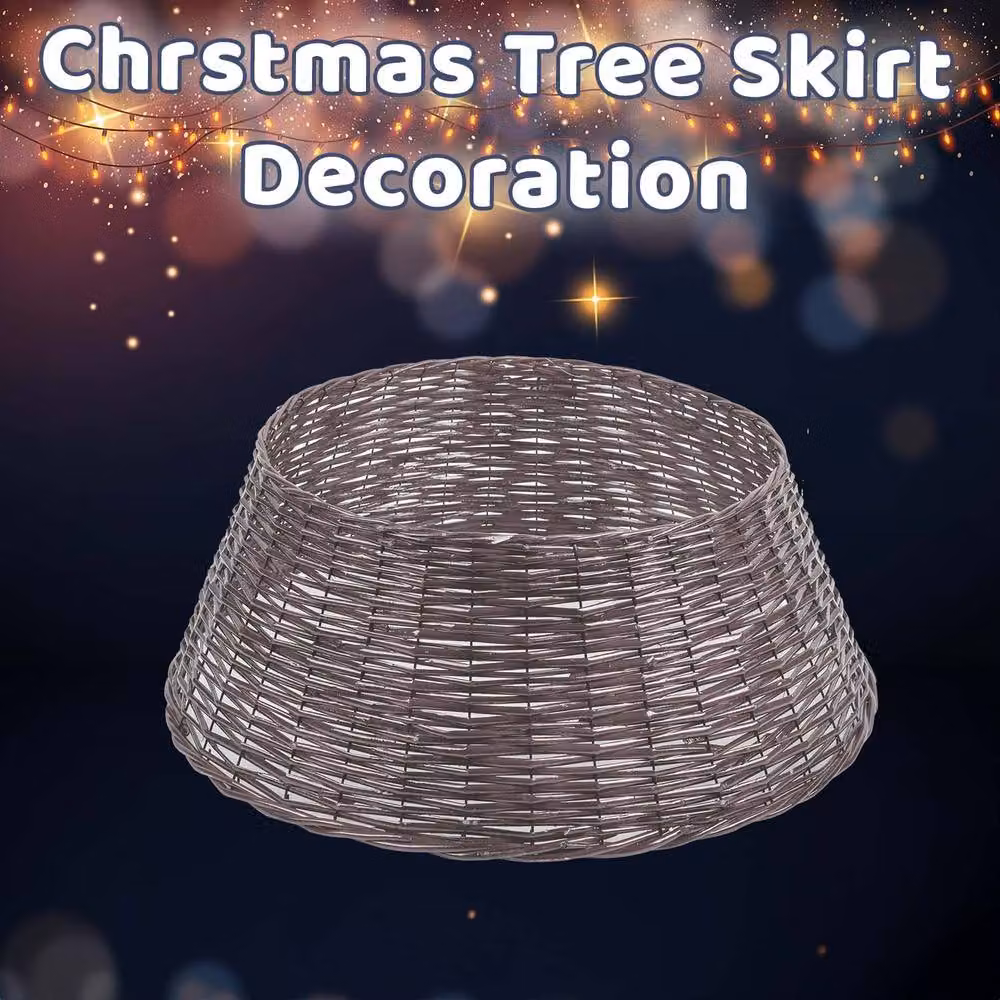 VFM e-Store Grey Christmas Tree Skirt Decoration, W/D/H: 70 x 70 x 70 cm – 3