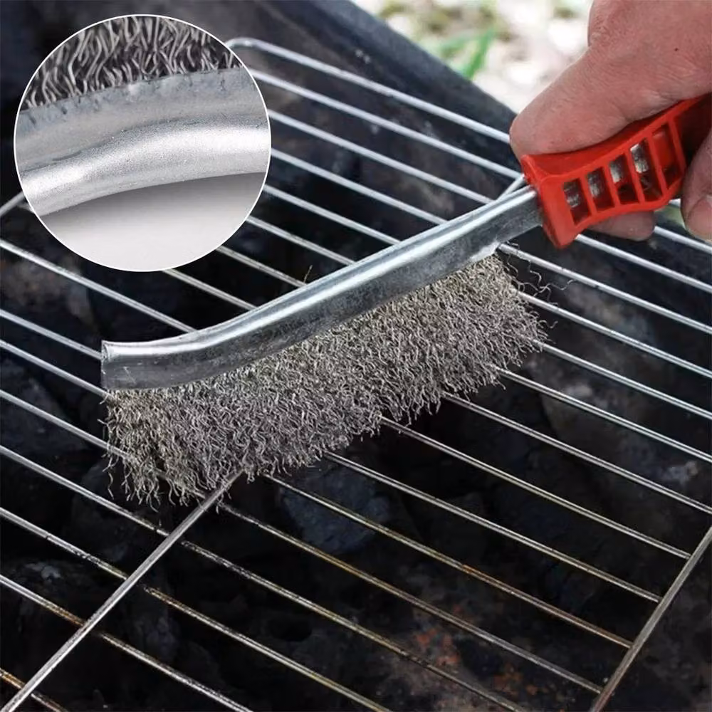NESTLUNE Heavy Duty Wire Hand Brush with Stainless Steel Bristles in Grey, W: 520 mm – 3