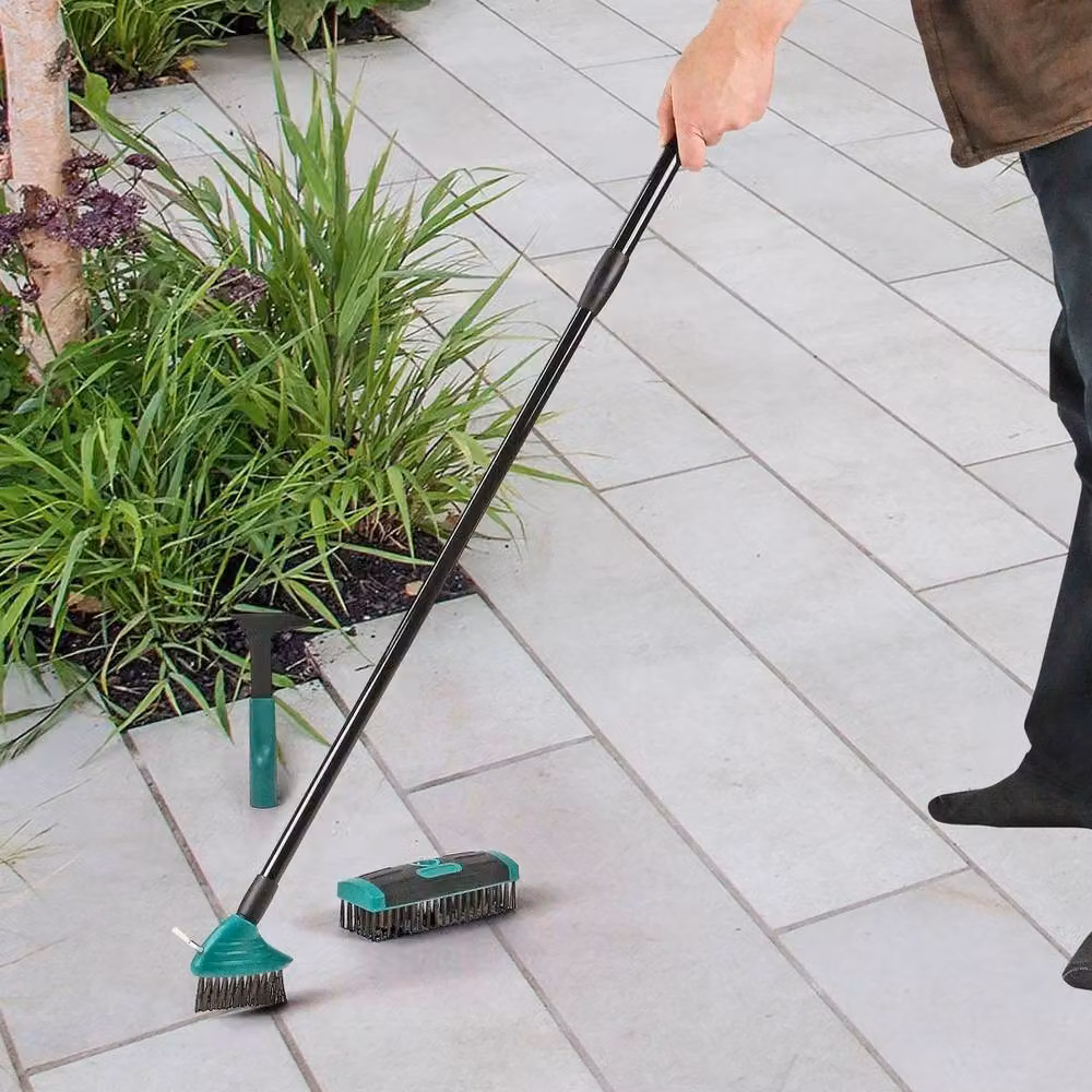 SPETLEK 4 in 1 Telescopic Weed Remover Brush in Green with Metal Wire – 3